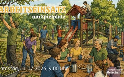 Ar­beits­ein­satz auf dem Spiel­platz